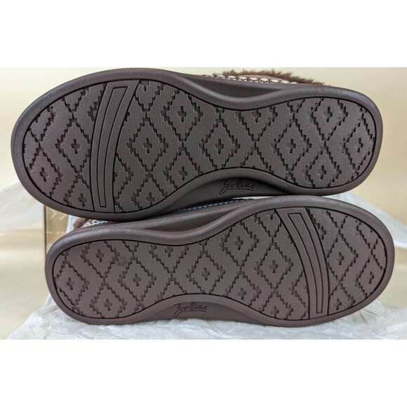 Zodiac Palermo Slippers Shoes Womens 6 M Brown Suede Faux Fur Trim Slip On NWB - Picture 14 of 14